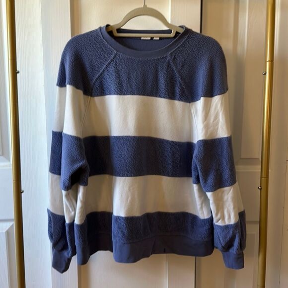Sweaters - GAP Cozy Striped Fleece Sweatshirt